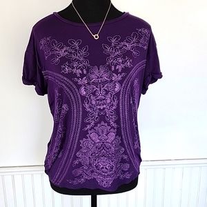 Reitmans Purple floral T-shirt Size M